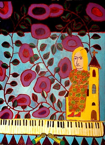 The Pianist. 1997. Oil on canvas, 200x140 cm 