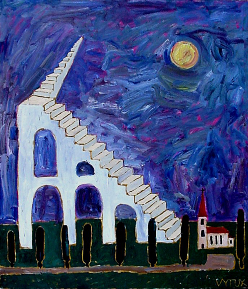 Stairs. 2000. Oil on canvas, 170x145 cm 