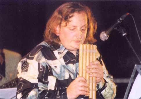 Algirdas Klova plays Lithuanian flute skudučiai